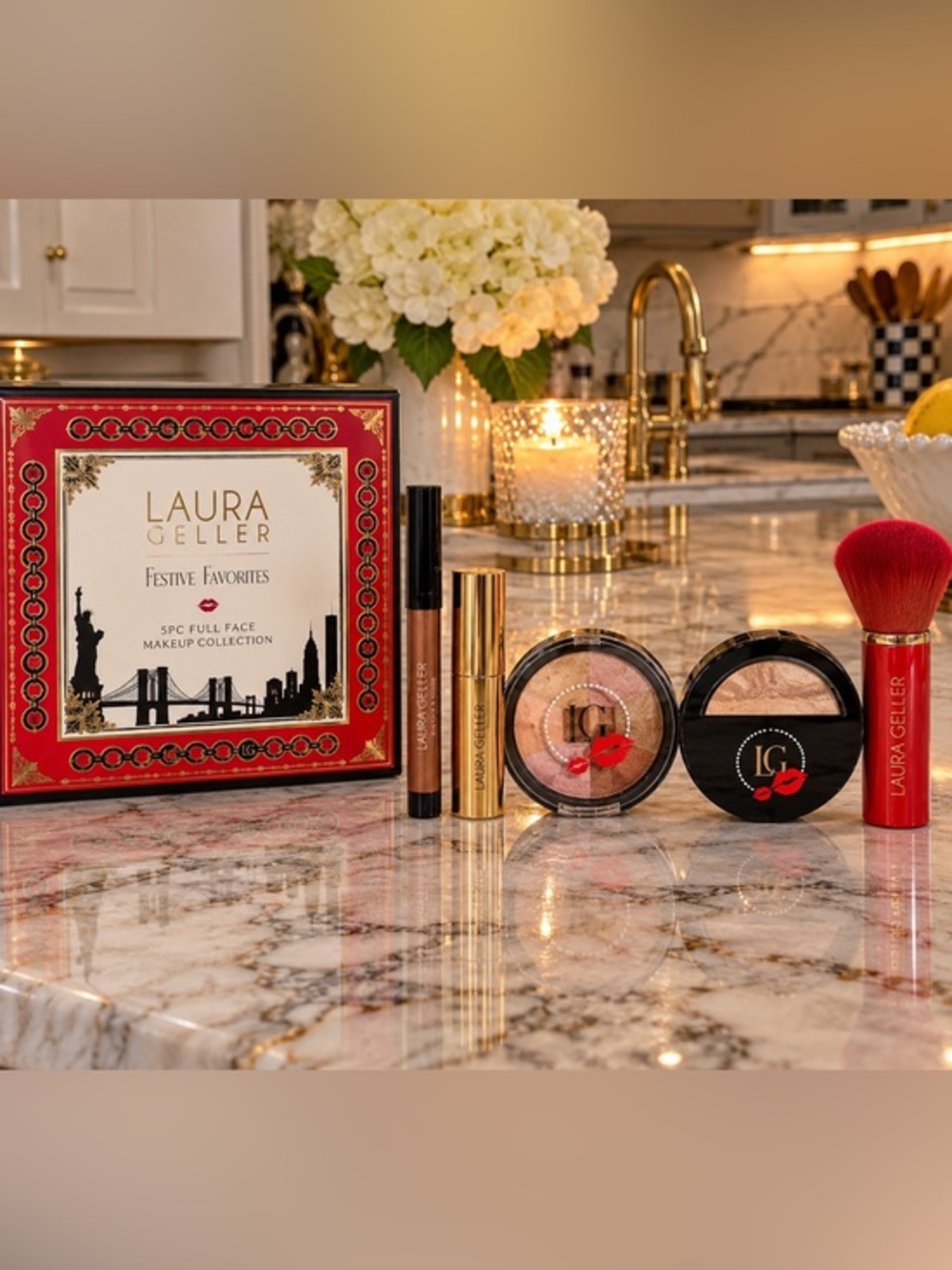Laura Geller Festive Favorites 5PC Full Face Makeup Collection 🎁✨